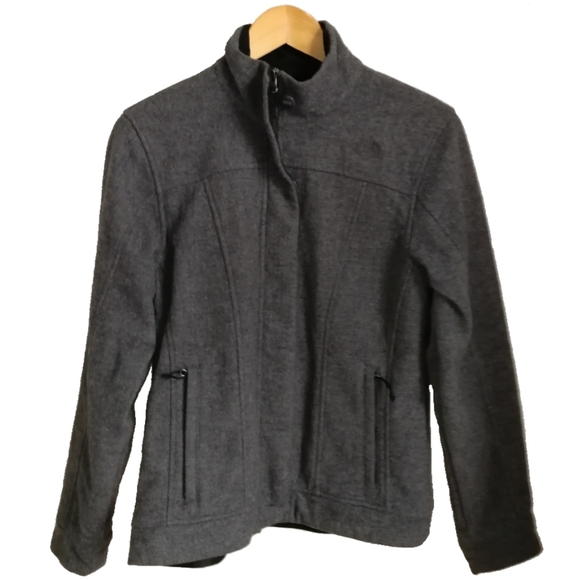 The North Face Jackets & Blazers - NORTH FACE Grey Wool Fleeced Coat, size Medium